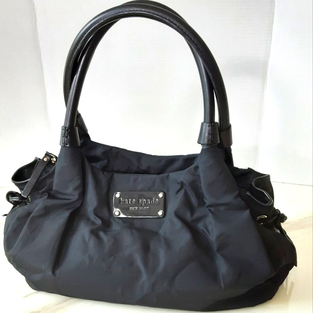 Kate Spade Black Nylon Tote Bag with Top Handles